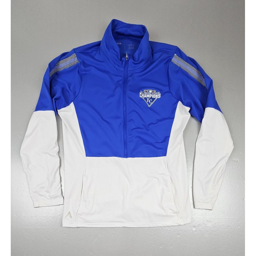 Antigua Kansas City Royals Jacket Mens Lrg. MLB ALC‎ Division Champs Long Sleeve